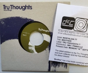 Nostalgia 77 – Brother / Lamplight limited edition 7" vinyl record mint 2002 - Picture 1 of 2