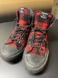 Converse Woolworth Buffalo plaid sneakers Womans Size 7 Mens Size 5.5 - Picture 1 of 6