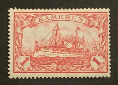 Sellos de viaje: estampillas alemanas de Alemania de Camerún 1 Mark Kaiser’s Yacht como nuevas OG NH WMK Foto 1 de 4