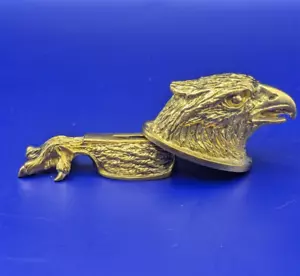 SET FALCON / EAGLE Bronze Knife Pommel & Finger Guard Custom Rear Bolster - Picture 1 of 13
