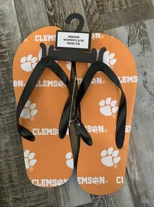 Clemson Tigers Orange Sandals Flip flops Medium Men’s size 7/8 Women’s 9/10 - Picture 1 of 2