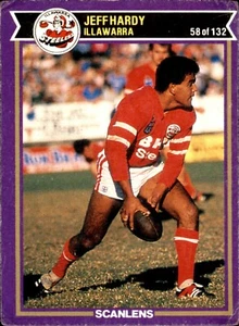 SCANLENS RUGBY LEAGUE CARDS 1987- ILLAWARRA STEELERS - 58 JEFF HARDY - Picture 1 of 2