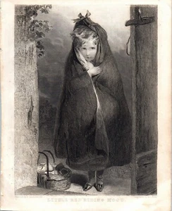 Little Red Riding Hood Artist Edwin Landseer Engraved by A.L. Dick Print - SS - Picture 1 of 2