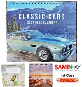 2024 Month to View Desk Calendar Home Office Table Work Top Planner Organiser UK - Picture 1 of 12