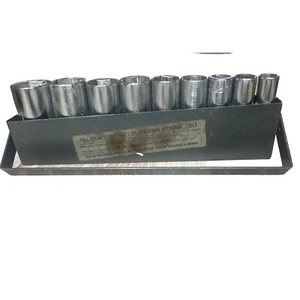 Vintage Craftsman 9 Piece 3/8 Drive standard 6 Point Socket Set 9-44438 - Picture 1 of 4