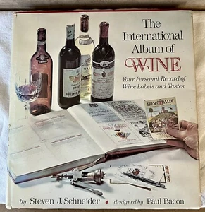 1977 THE INTERNATIONAL ALBUM OF WINE: LABELS & TASTE HARDCOVER BOOK - Foto 1 di 6