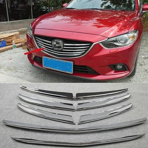 New For Mazda 6 2014-2015 Chrome Front Bumper Grille Grill Mesh Strip Cover Trim - Picture 1 of 6