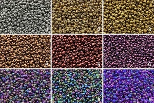 Granos Metálico Brillo Ø 2/3/4MM 20/100G Iris Perlas Cuentas, RP-75 - Imagen 1 de 11