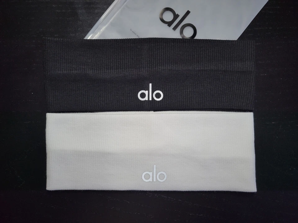 Paquete de 2 diademas Alo Yoga blanco y negro Foto 1 de 1