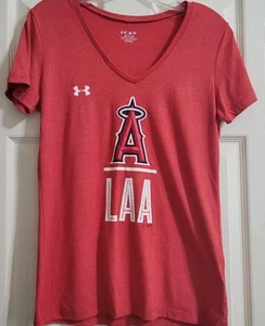 Under Armour Womens Vneck T-Shirt Los Angeles ANGELS, SZ S - Picture 1 of 4