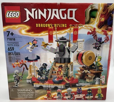 Novo lacrado aposentado Lego Ninjago #71818 Dragons Rising Tournament Battle Arena - Imagem 1 de 4