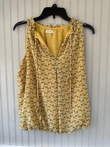 Max Studio Tanktop Damen gold salbei Blumen Krawatte Ausschnitt - Medium - Bild 1 von 7