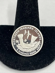 2009 S Northern Mariana Islands 90% SILVER "PROOF" Territory Quarter - Picture 1 of 2
