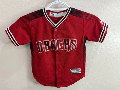 Y2K Majestic Arizona Diamondbacks Sedona Red Jersey Youth 3T - Image 1 of 4