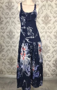 Marithe francois girbaud long dress full print avant garde sz US4 It40 Multicolo - Picture 1 of 11