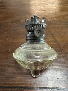 Vintage Miniature LampLight Farms Candlestick Glass Oil Lamp with Wick. NICE! - Picture 1 of 4