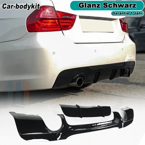 Diffusore posteriore diffusore spoiler nero lucido adatto per BMW Serie 3 E90 E91 335d 335i - Foto 1 di 9