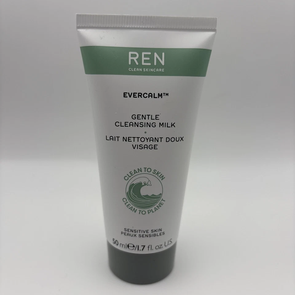 ¡NUEVO/SELLADO! REN - Clean Skincare Evercalm Leche Limpiadora Suave 50 ml/1,7 fl oz Foto 1 de 4