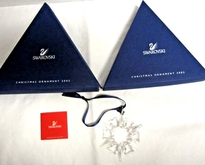 Swarovski Kristall Christmas Annual Snowflake Ornament 2002 + Box, Hülle, Booklet - Bild 1 von 4