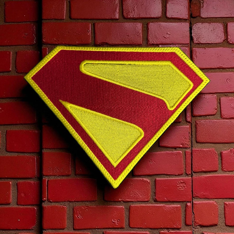 Superman Logo Embroidery Patch 7.06" X 5.30"/11.09" X 7.50"/14' X 10.52" - Image 1 of 4