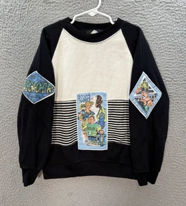 Vintage Passager Funwear Sweatshirt Boys M Black White Grunge Skater 80s 90s - Picture 1 of 15