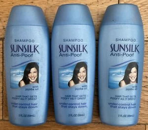 Lot of 3: Sunsilk Anti-Poof Shampoo With Jojoba Oil 2oz TRAVEL PURSE SIZE - Picture 1 of 2