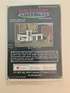 Miller Engineering Micro Structures "Z" Scale Kit #930 Gulf Gas Station - Picture 1 of 2