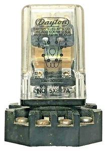 Dayton 5X827A General Purpose Time Relay with base, New (J) - Picture 1 of 8