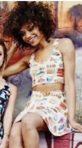 Blackmilk MUNCHIES CREAM SKATER TOP AND SKIRT SET OLD BM FIT (S) - Picture 1 of 5