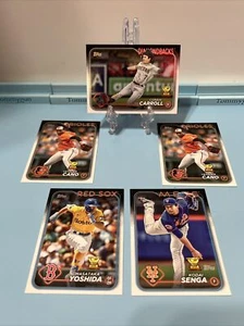 Corbin Carroll + 2024 Topps Baseball Serie 1 Gold Cup Lot mit Senga Yoshida Cano - Bild 1 von 9