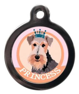 Pet ID tag Airedale Terrier   Picture tag  2 sizes - Picture 1 of 2