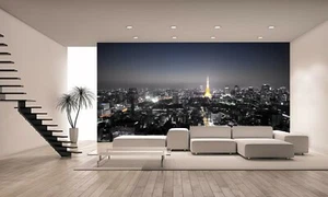 Tokyo Night Skyline Wall Mural Dubai City Photo Wallpaper Giant Paper Poster Art - Picture 1 of 6
