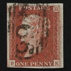 Sg8 (Bs44) 1D Red Imperf Plate 55 - Fk - 4 Margin - Very Fine - 466 Liverpool