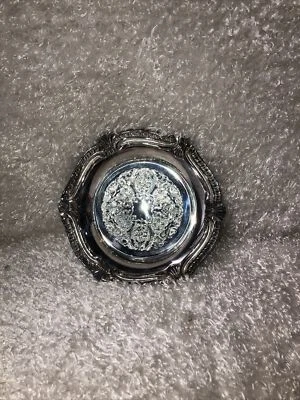 Bandeja redonda ornamentada plato plata LUNT vintage plato baratijas G49 pesado Foto 1 de 4