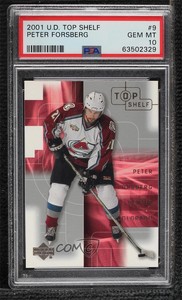 2001-02 Upper Deck Top Shelf Peter Forsberg #9 PSA 10 GEM MT HOF