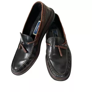 Bragano Men's Shoes 2-Tone Leather Slip On Dress Tassel Pinch Loafers 12 M ITALY - Picture 1 of 11