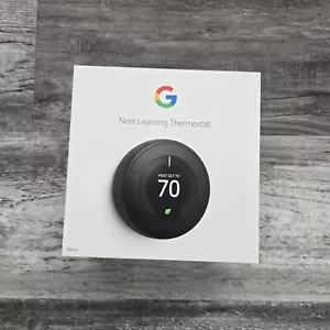 Google Nest 3rd Gen Learning Thermostat Matte Black READ DESCRIPTION - Picture 1 of 14