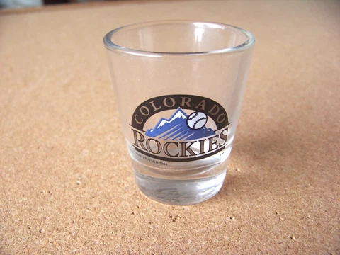 Colorado Rockies logo shotglass shot glass round Cover