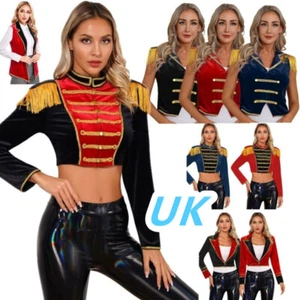 UK Women Circus Ringmaster Role Paly Costume Lion Tamer Cosplay Jacket Waistcoat - Picture 1 of 101