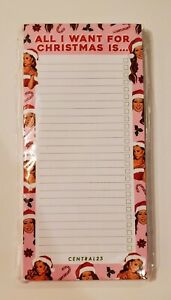 Central 23 Mariah Carey All I Want For Christmas Is You To Do List Notepad Rare