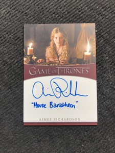 2021 GAME OF THRONE AIMEE RICHARDSON MYRCELLA IRON ANNIVERSARY AUTO PRINT /25-50