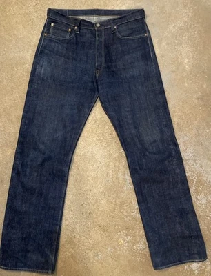 Pantalones de mezclilla para hombre Sugar Cane Hawaii ribete pierna ancha recta — 36x34 Foto 1 de 4