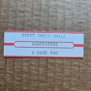 CARPENTERS Sweet Sweet Smile/I Have You JUKEBOX STRIP Record 45 rpm 7" - Picture 1 of 1