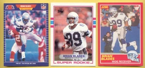Lote de 3 cartas 1989 Pro Set Topps Score Brian Blades Seattle Seahawks novato - Imagen 1 de 1