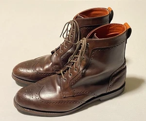 Botas Allen Edmonds Dalton Punta de Ala Medallón Marrón Para Hombre Talla 10 3E Hechas en EE. UU. - Imagen 1 de 24