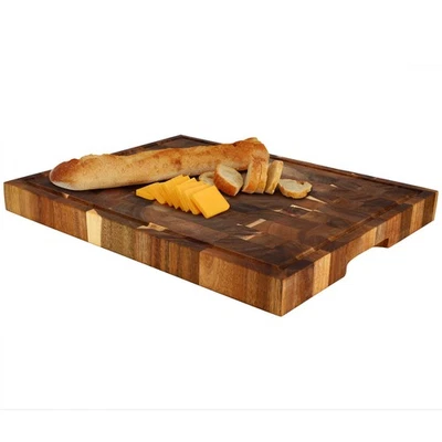 MegaChef 17 x 13"Acacia Wood Butcher Block - Carving, Cutting and Serving Board - Image 1 of 4