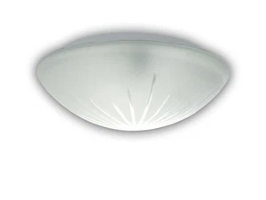 Plafoniera, plafoniera rotonda, vetro molato satinato, Ø 20 cm lampada da cucina NUOVO - Foto 1 di 3