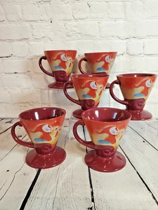 Set of 6 Frangelico Liqueur "Musicians Dream" Cups Signed Linda Frichtel 1999 - Picture 1 of 22