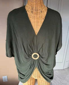 Karen Kane Hunter grünes Top - Large neu ohne Etikett - Bild 1 von 5