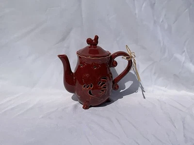 Tetera con luz de vela de granja soporte de luz de té cerámica Foto 1 de 3